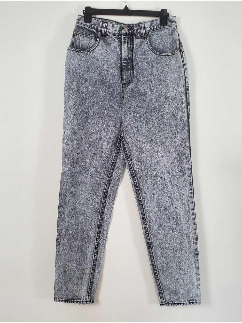 LAWMAN High-Waisted Grey Acid Wash Jeans Size 8